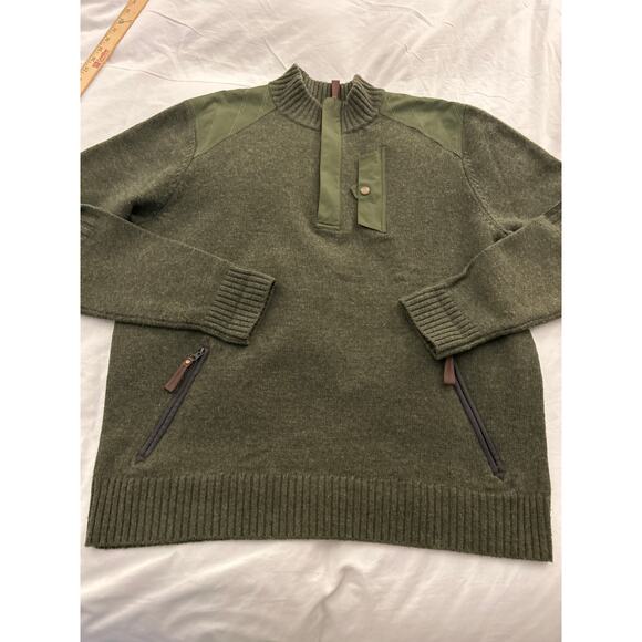 Alps & Meters XXL Green Wool-Blend Alpine Guide Sweater Luxury Utility - Picture 1 of 9